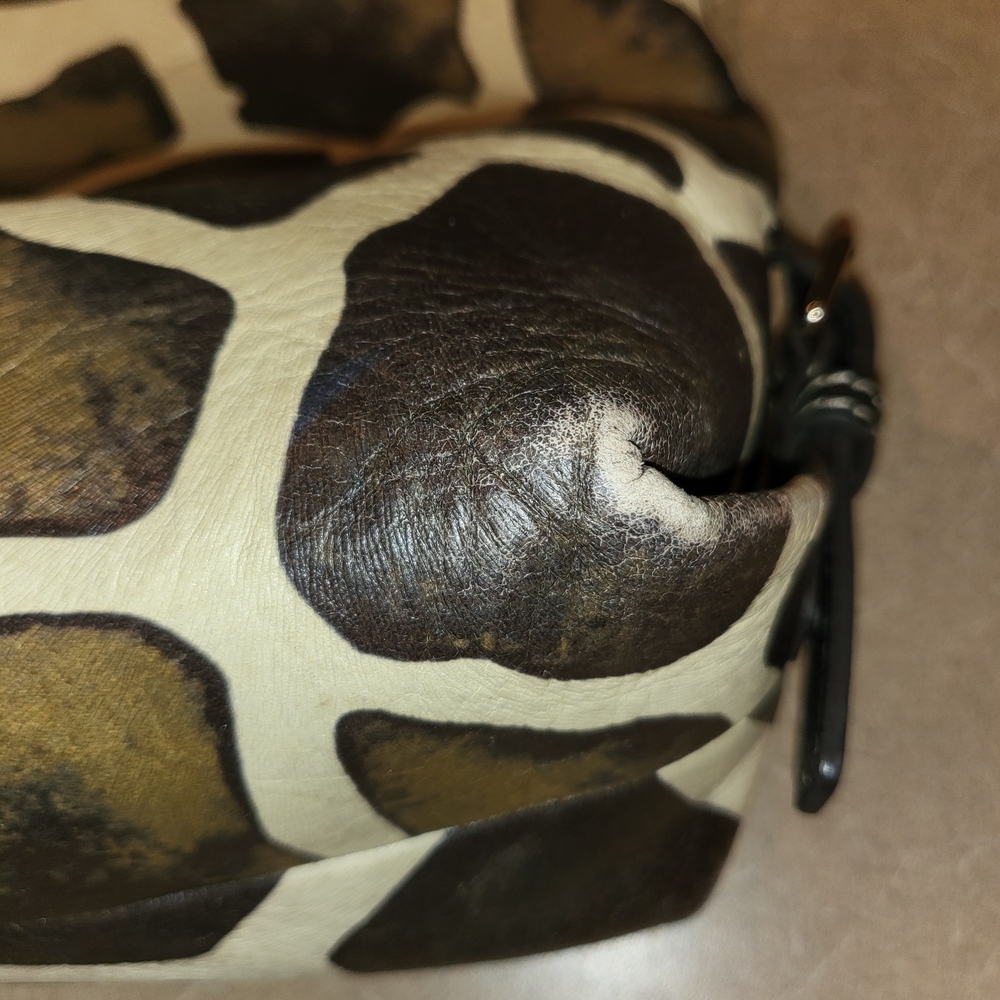 Dooney & Bourke Giraffe Print Brown Cream Shoulder Bag - Picture 6 of 11
